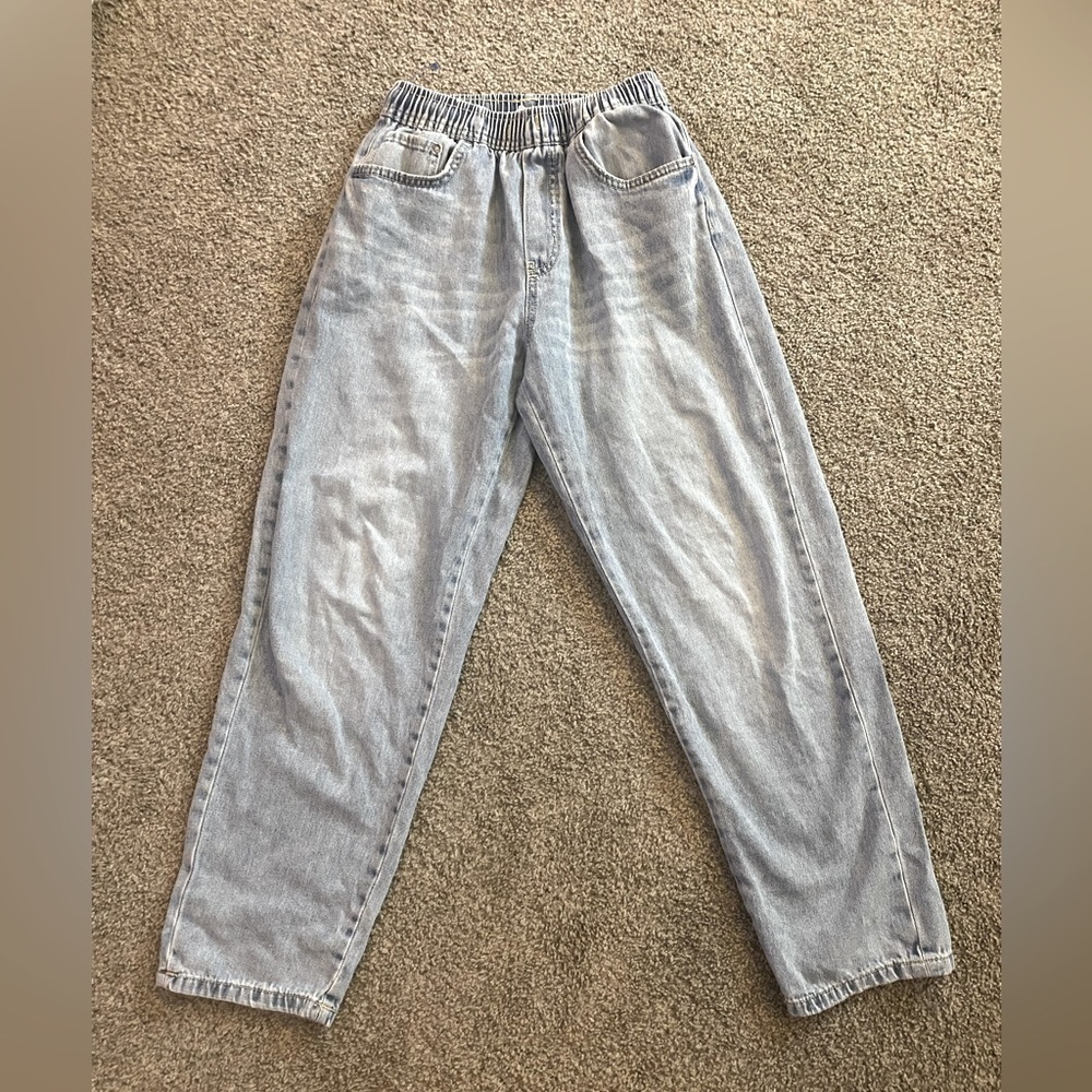 ZARA girls paper bag high rise jeans, size 13-14​​​​
